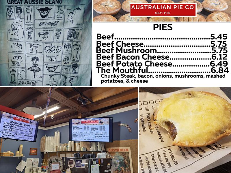 Australian Pie Co Menu