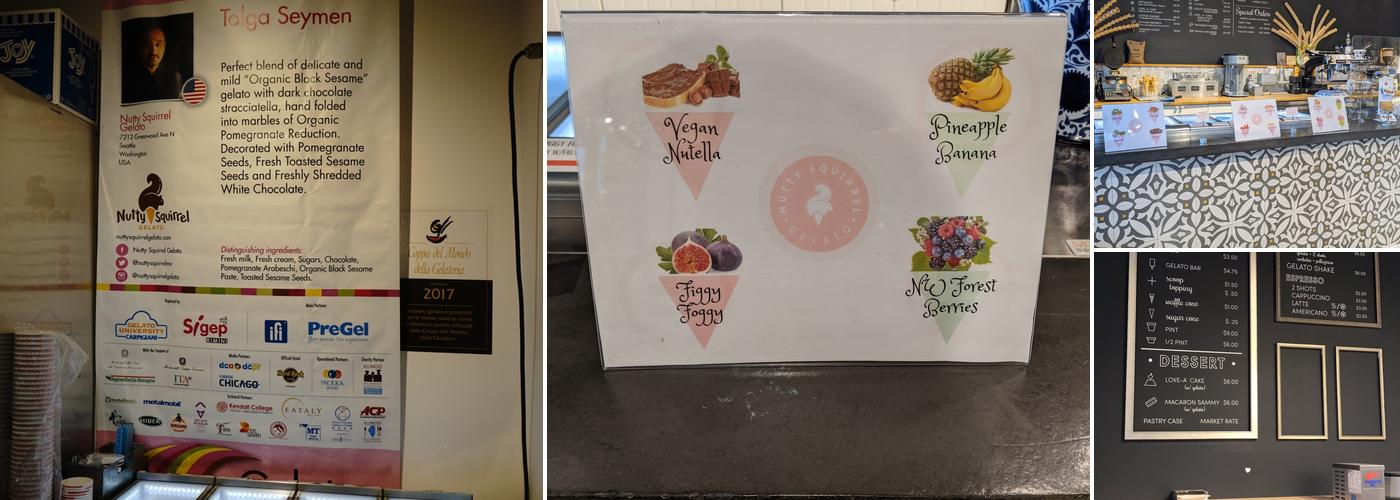 Nutty Squirrel Gelato Menu