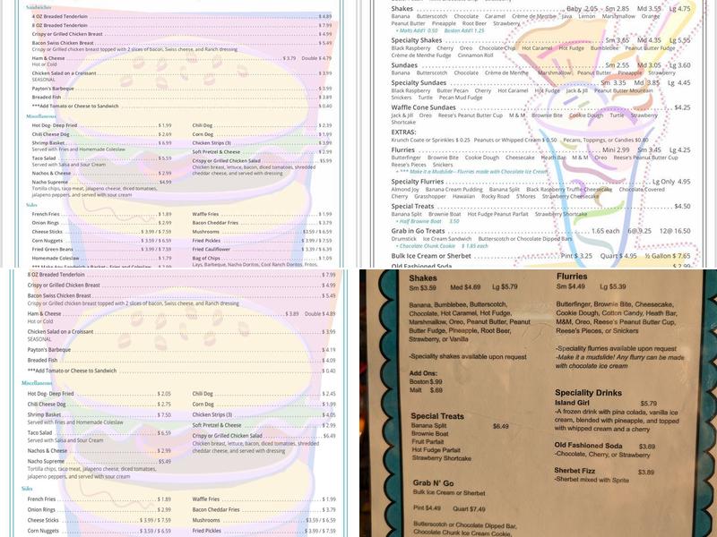 Lindy Freeze Inc Menu