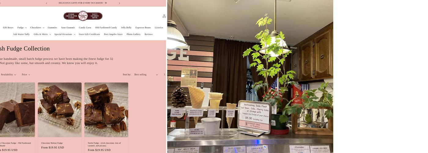 Northwest Fudge and Confections Menu