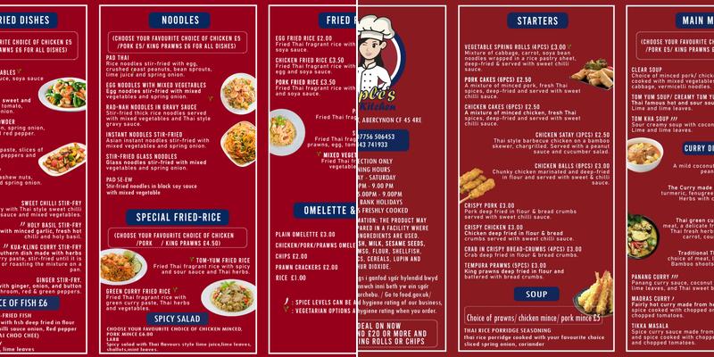 Apple's Kitchen Menu