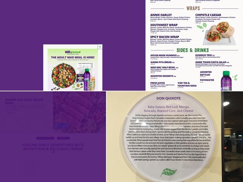 MAD Greens - Denver Tech Center Menu