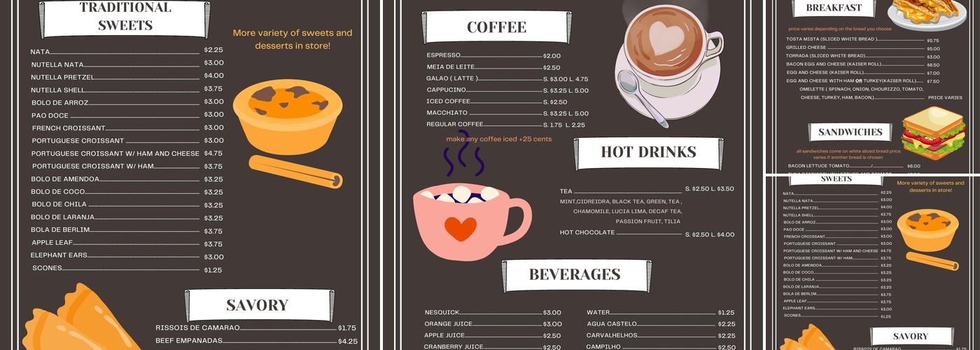 Bakers of All Nations Menu