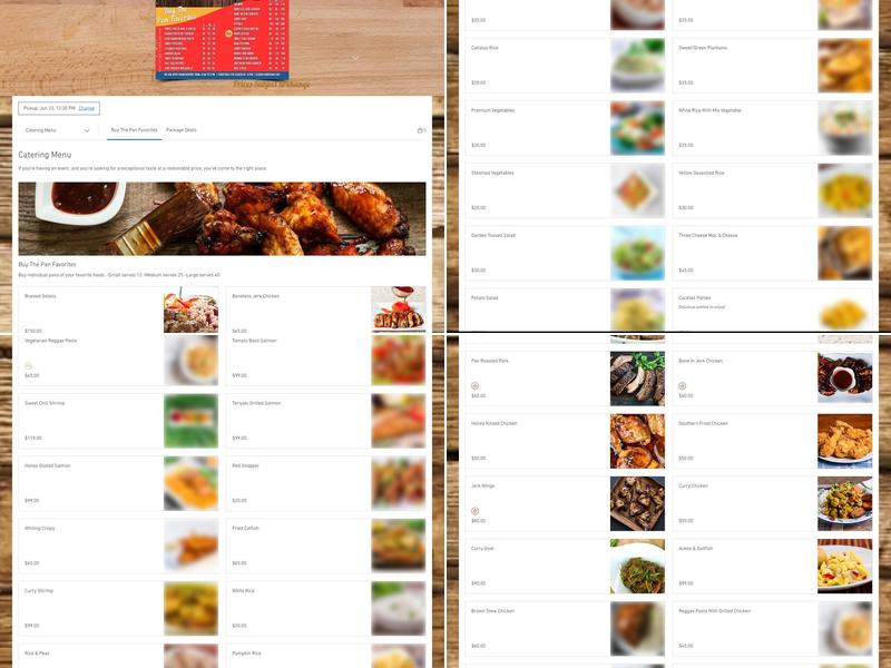 Jamaican Flavors Menu