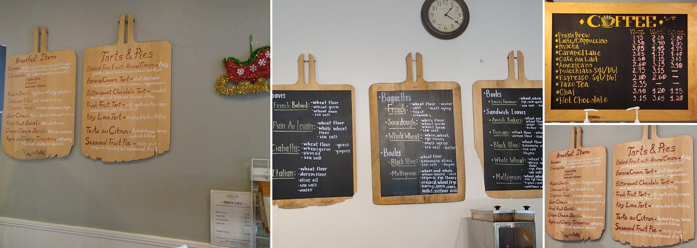 Firehook Bakeries Menu