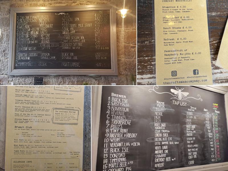 The Craftsman Company - Coffee & Ale House Menu