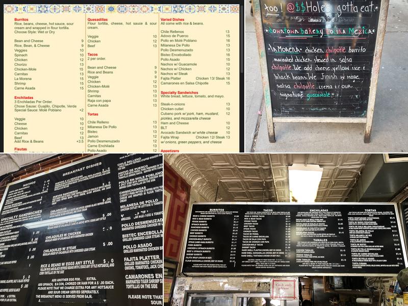 Downtown Burritos Menu