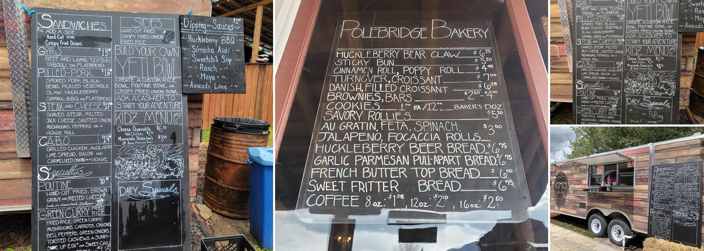Polebridge Mercantile & Bakery Menu