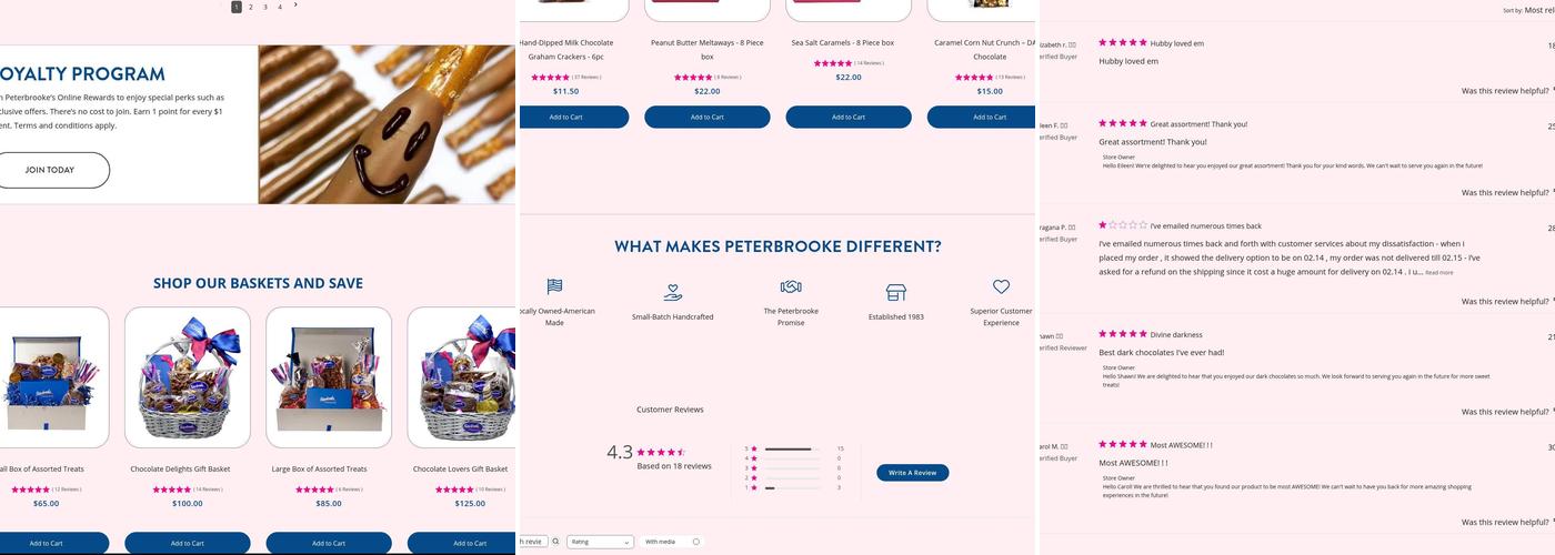 Peterbrooke Chocolatier Fleming Island Menu