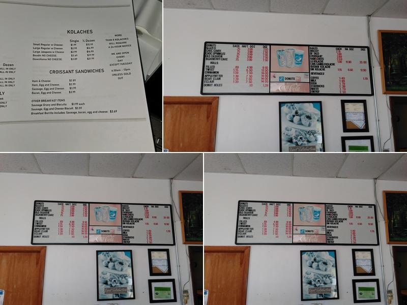 AA Donuts Menu