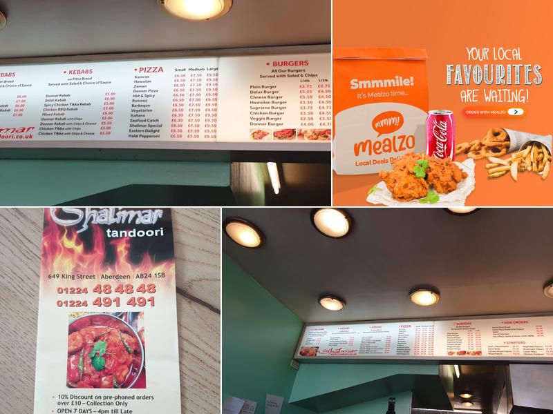 Shalimar Tandoori Menu