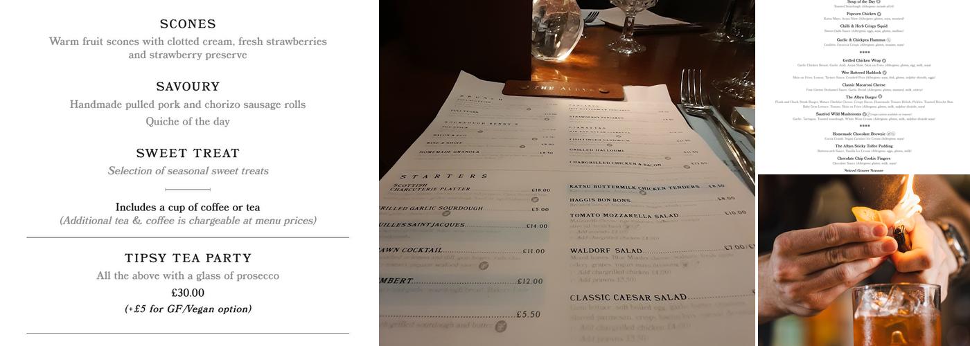The Albyn Menu