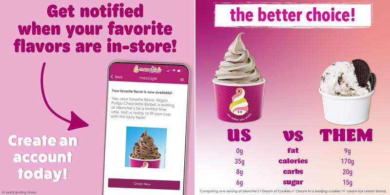 Menchie's Frozen Yogurt Menu