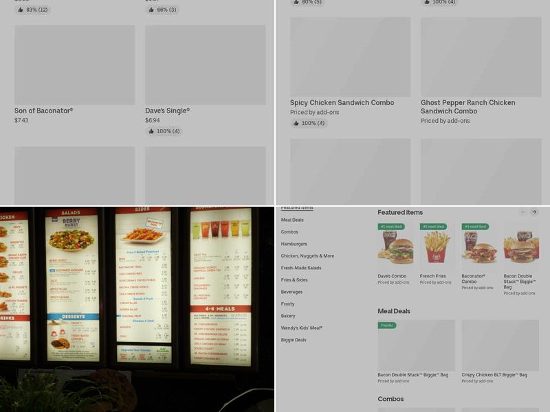 Wendy's Menu