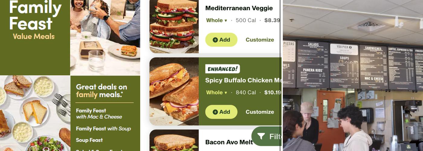 Panera Bread Menu