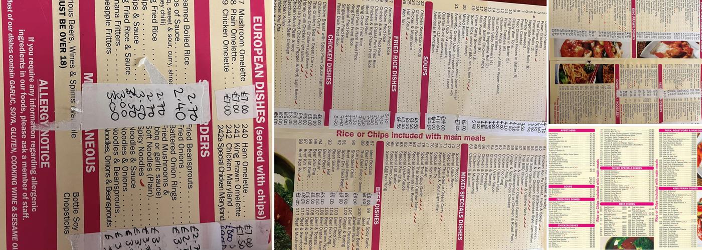 Denmore Szechuan Menu