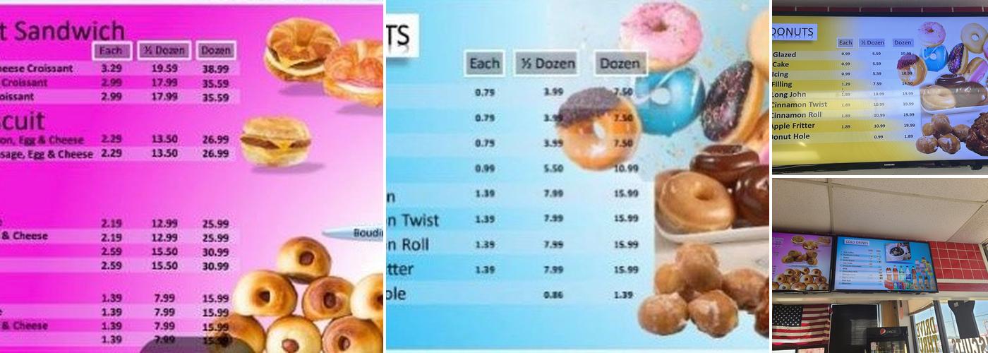 Texas Donuts Menu