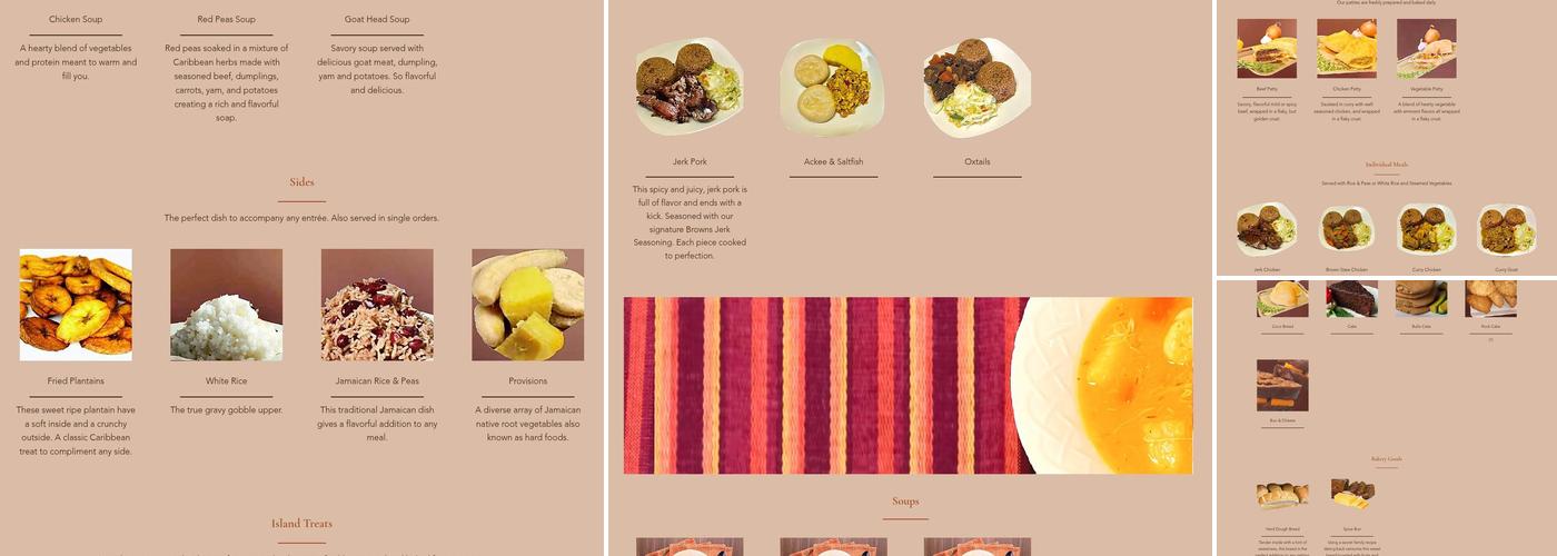 Brown's Jamaican Bakery & Restaurant Menu