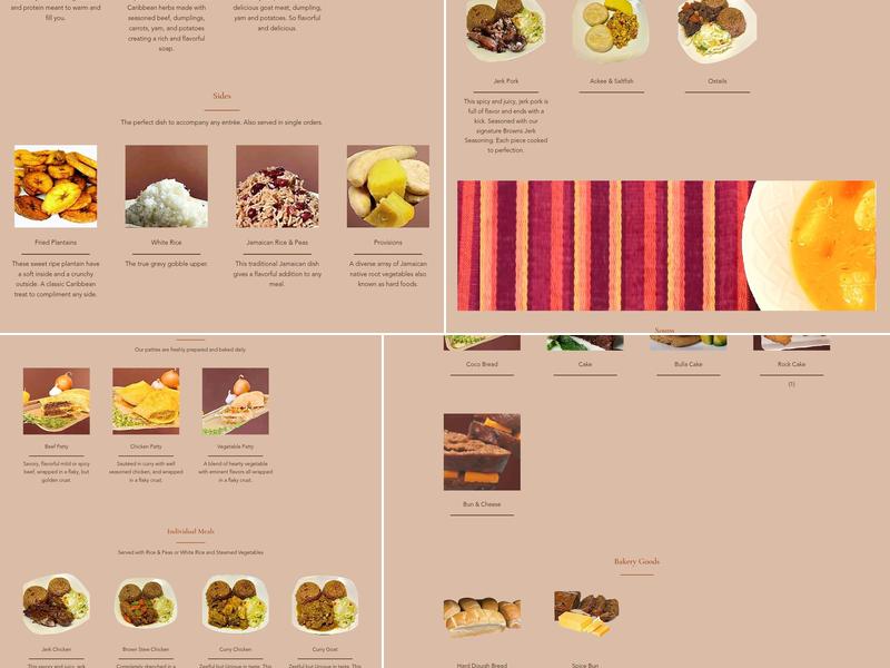 Brown's Jamaican Bakery & Restaurant Menu