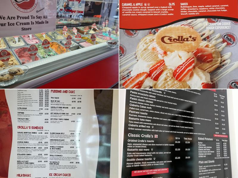 Crolla’s Gelateria Rosemount Menu