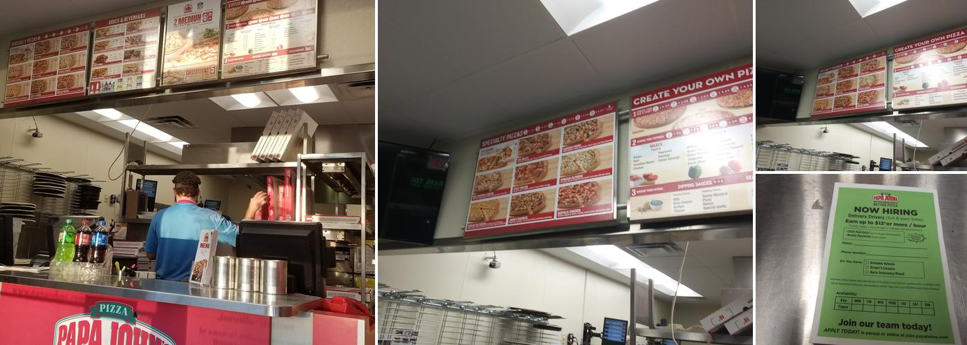 Papa Johns Pizza Menu
