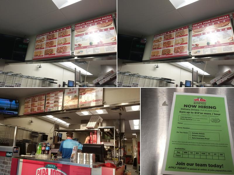 Papa Johns Pizza Menu