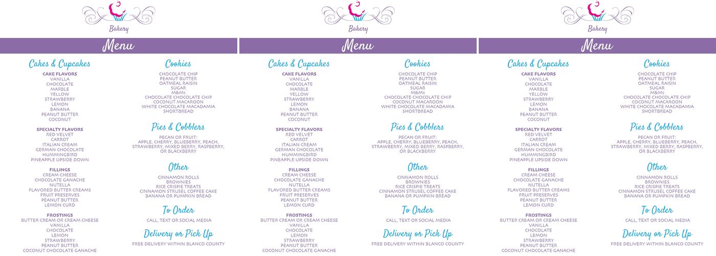 KK Sweets Menu