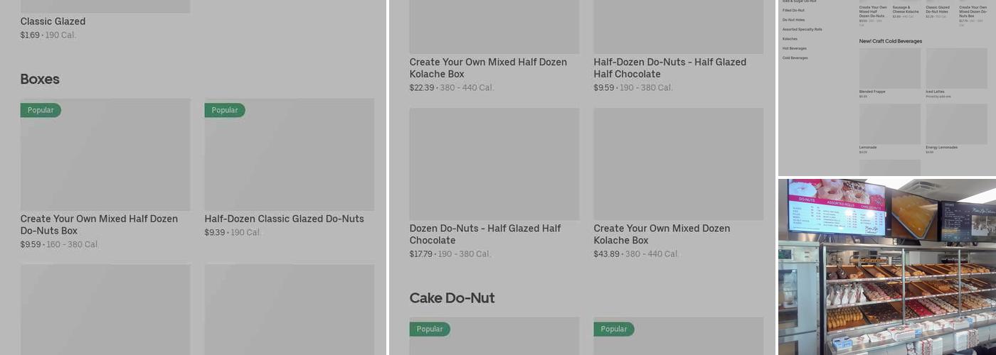 Shipley Do-Nuts Menu