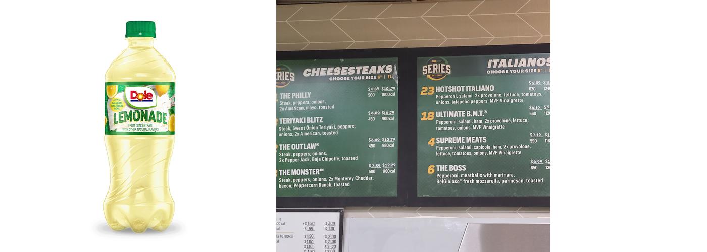 Subway Menu