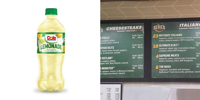 Subway Menu