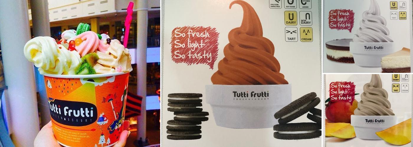 Tutti Frutti Frozen Yogurt Menu
