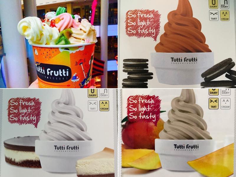 Tutti Frutti Frozen Yogurt Menu