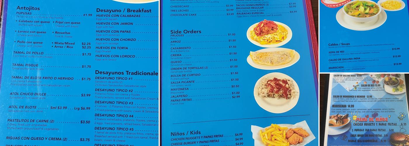 Cristo Rey Menu