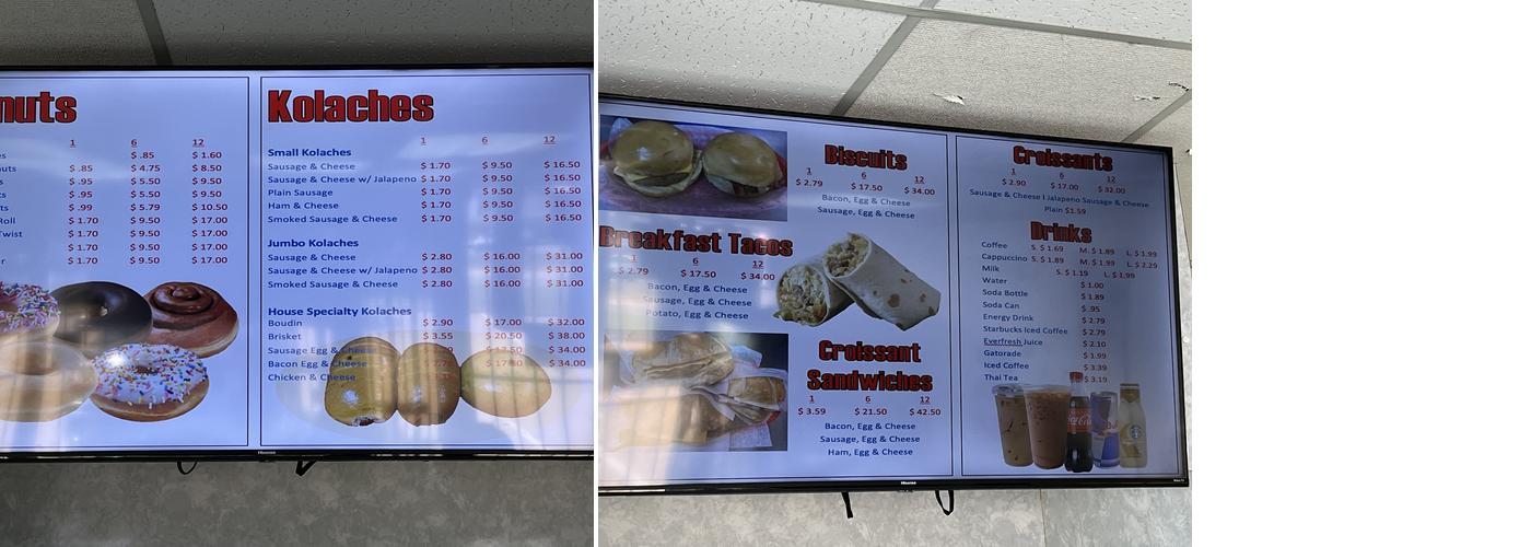 Westco Donuts Menu