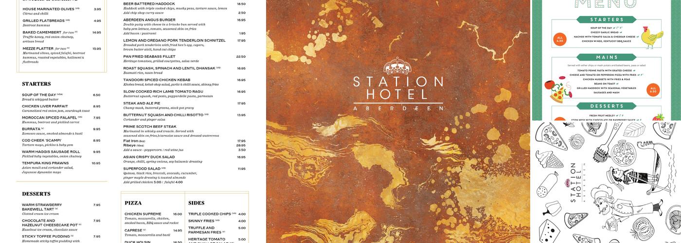 The Station Hotel - Brasserie Menu