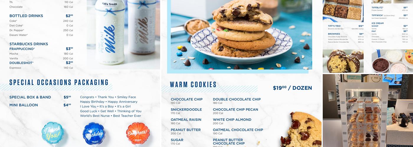 Tiff's Treats Cookie Delivery Menu