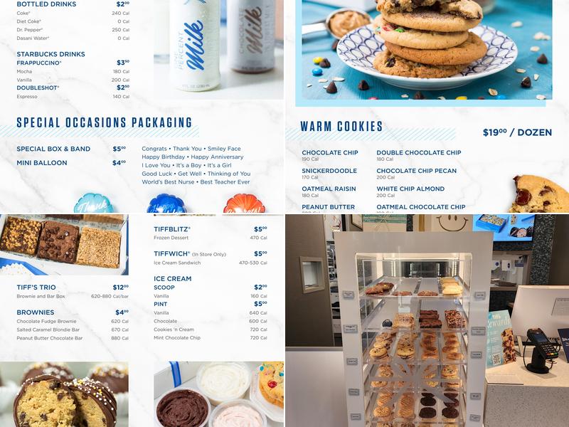 Tiff's Treats Cookie Delivery Menu