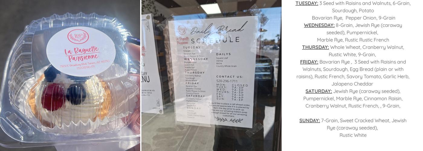 La Baguette Parisienne Menu