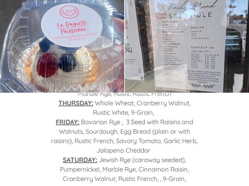 La Baguette Parisienne Menu