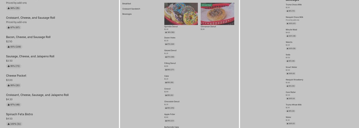 BOWEN DONUTS Menu