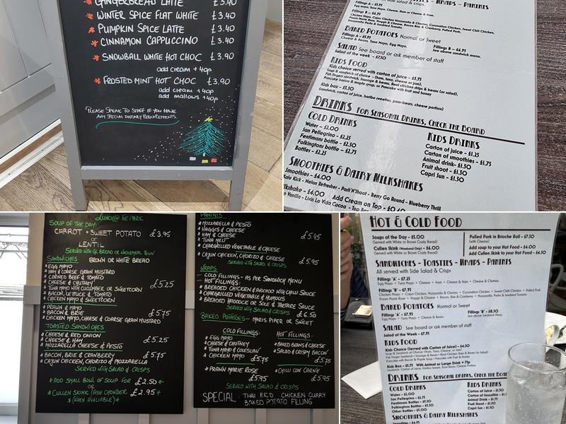 The Park Café Menu