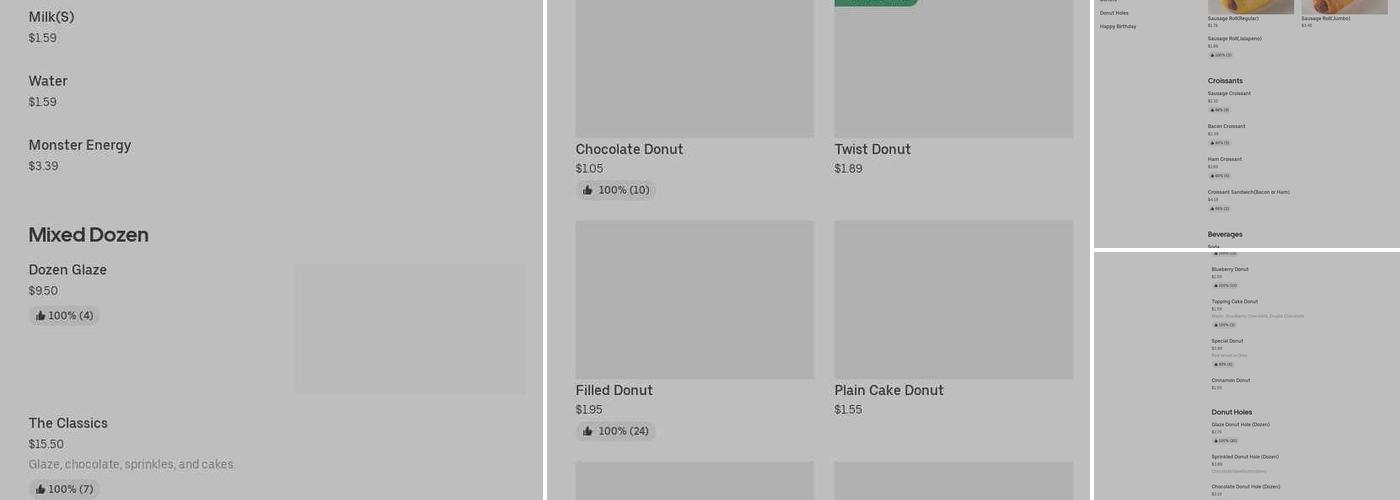 Johns Donuts 2 Menu