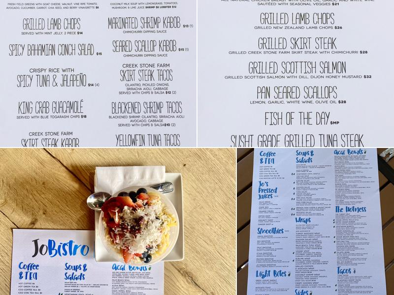 Jo Bistro Menu