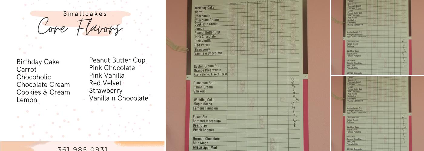 Smallcakes Menu