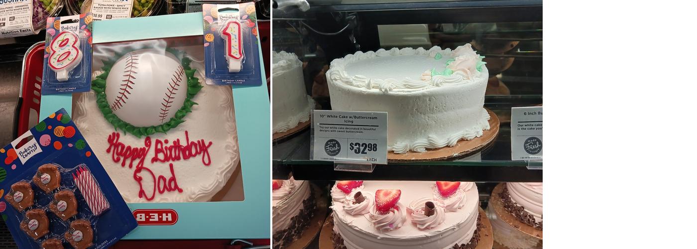 HEB Bakery Menu