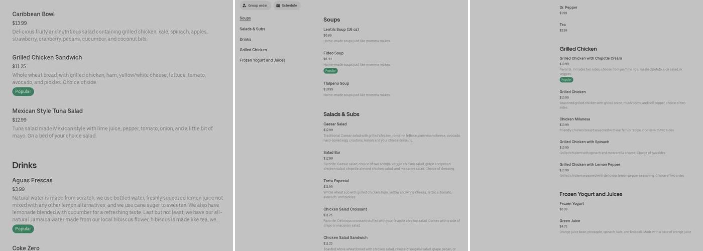 Slice Cake Shop Menu