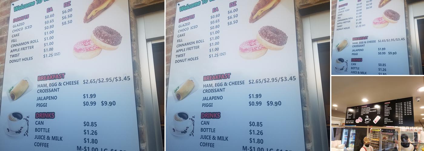 Daily Donuts Menu