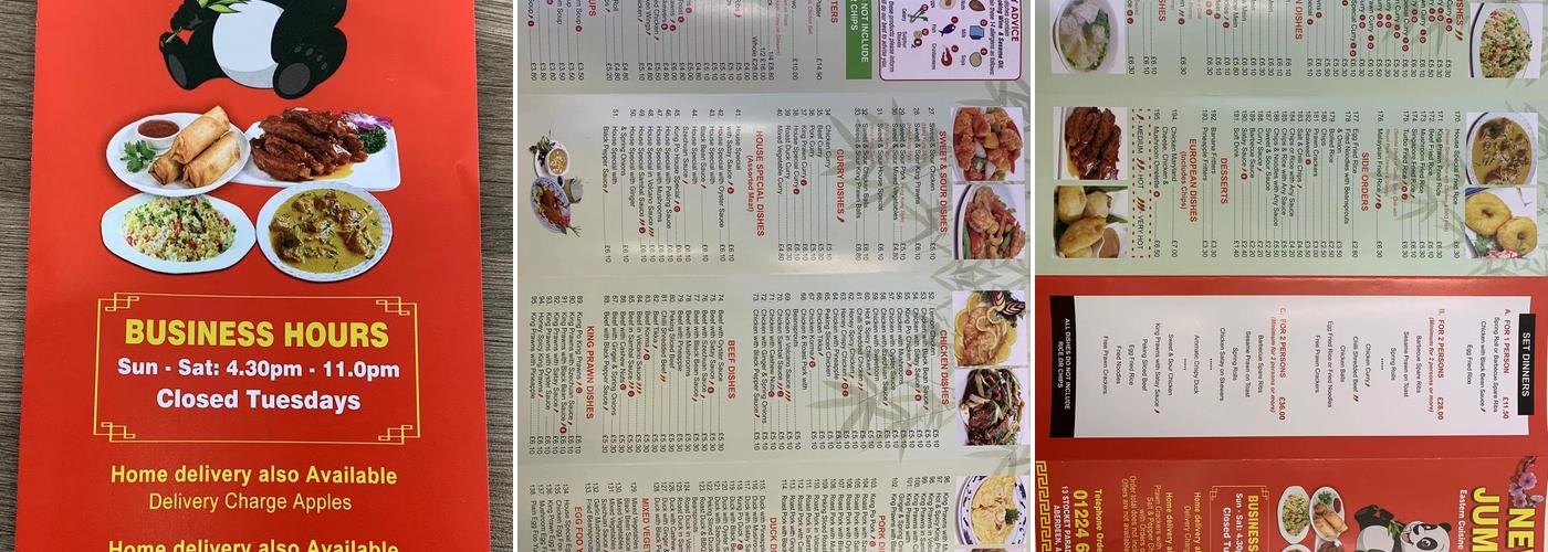 New jumbo Menu