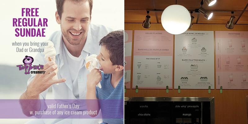 Topper's Creamery Renaissance Menu