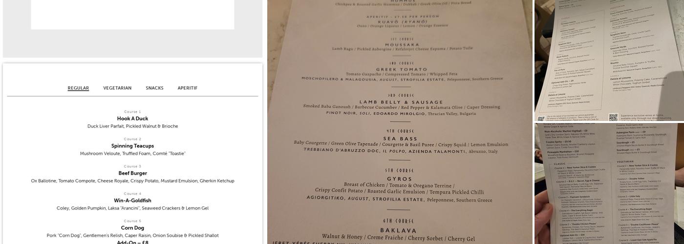 Six by Nico Aberdeen Menu